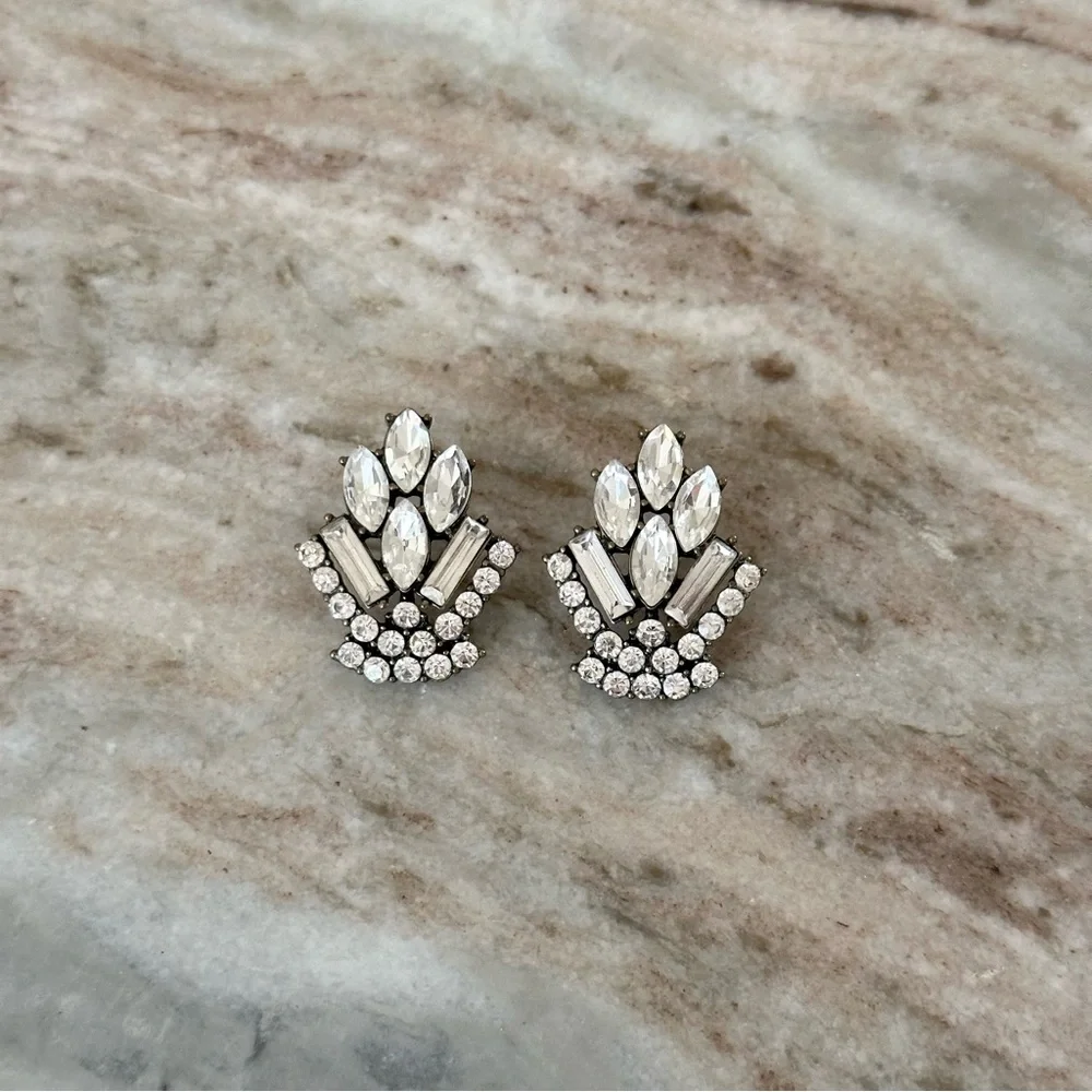 Sparkly Stud Rhinestone Statement Earrings - Holiday / Party / Going Out